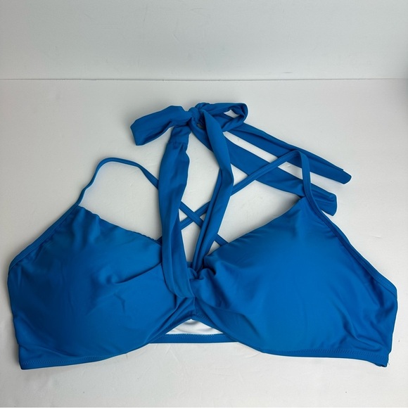Cupshe Bikini Women's Plus Size 4XL Tie Wrap Adjustable Blue Summer Beach Travel - Picture 6 of 6